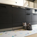 キッチンマット 拭ける おしゃれ 北欧 45×180cm 猫 ネコ 犬 イヌ 抗菌 クッション 弾力 厚み 厚手 燃えにくい 塩ビ すべり止め 滑り止め ずれない ズレ防止 diy 【納期C】【lic-kku-133】