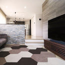 タイルカーペット 六角形 10枚セット おしゃれ 厚み 室内 犬 猫 ペット対応 床暖房 洗える 吸着 置くだけ 滑り止め マンション 賃貸 ヘキサゴン 変型 インテリア 【納期C】【lic-kku-139】