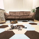 タイルカーペット ヘキサゴン 六角形 5枚セット おしゃれ 厚み 厚さ 厚手 室内 犬 猫 ネコ 床暖房対応 ペット 洗える 吸着 置くだけ 滑り止め マンション 賃貸 【納期C】【lic-kku-140】