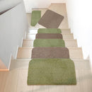 階段マット 15枚セット 階段 滑り止め おしゃれ ずれない 厚手 厚み 7mm 極厚 パイル 室内 犬 猫 ペット 床暖房対応 洗える 吸着 置くだけ 敷くだけ 冷え対策 【納期C】【lic-kku-143】