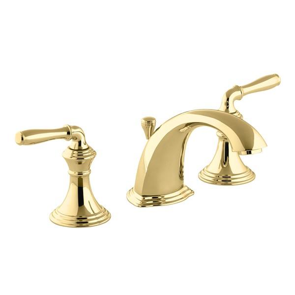 洗面用水栓 蛇口 2ハンドル 真鍮 おしゃれ スタイリッシュ 光沢 ゴールド 金色 KOHLER コーラー アメリカ 水回り メーカー 高級 ブランド 【納期D】【lic-klr-047】