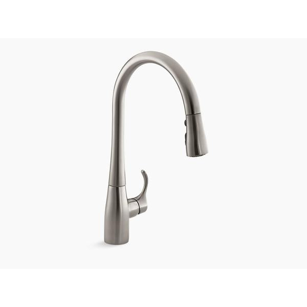 水栓 蛇口 キッチン 混合水栓 KOHLER コーラー シンプライス シングルレバー キッチン水栓 K-596T-ZZ-VS バイブラントブラッシュドステンレス 正規輸入品 保証 【納期D】【lic-klr-061】