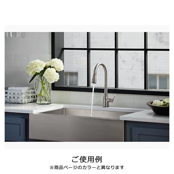 水栓 蛇口 キッチン 混合水栓 KOHLER コーラー シングルレバー キッチン水栓 K-596T-ZZ-BL マットブラック 正規輸入品 本物 証明 保証付き 日本語取扱説明書 【納期D】【lic-klr-062】