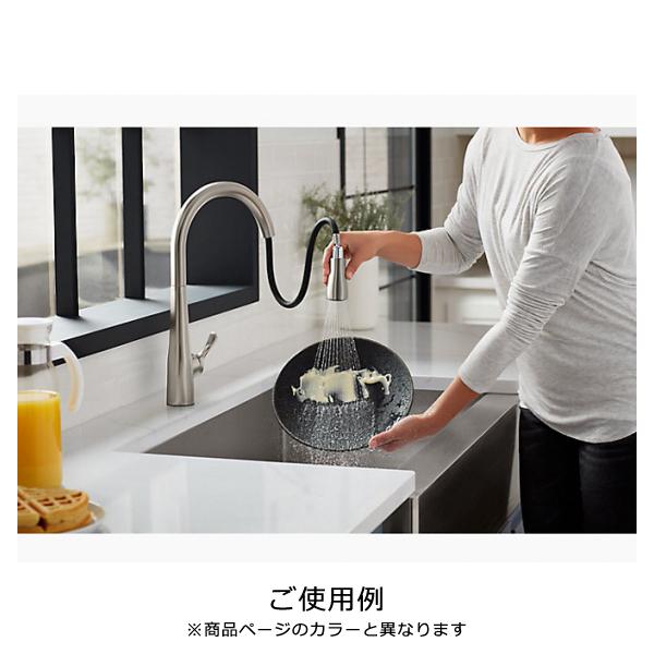 水栓 蛇口 キッチン 混合水栓 KOHLER コーラー シングルレバー キッチン水栓 K-596T-ZZ-BL マットブラック 正規輸入品 本物 証明 保証付き 日本語取扱説明書 【納期D】【lic-klr-062】