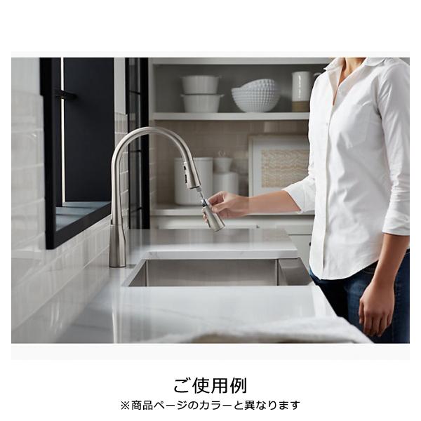 水栓 蛇口 キッチン 混合水栓 KOHLER コーラー シングルレバー キッチン水栓 K-596T-ZZ-2MB バイブラントブラッシュドモダンブラス 正規輸入品 保証付き 日本語 【納期D】【lic-klr-063】
