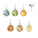 ペンダントライト LED 照明器具 おしゃれ 天井照明 ガラス モザイクタイル 球体 かわいい 昭和レトロ モダン 大正ロマン 浪漫 ボール球 ワンタッチ 取り付け簡単 【納期B】【lic-ksm-0002】