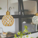 ペンダントライト LED ガラス モザイクタイル 球体 かわいい 昭和レトロ モダン 大正ロマン 浪漫 ボール球 ワンタッチ 取り付け簡単 照明器具 おしゃれ 天井照明 【納期B】【lic-ksm-0006】