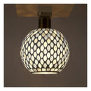 シーリングライト LED モザイクガラス タイル 3灯 おしゃれ 天井照明 照明器具 球体 かわいい モダン 大正ロマン 浪漫 昭和レトロ ボール球 ワンタッチ 取付簡単 【納期B】【lic-ksm-0007】