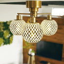 シーリングライト LED モザイクガラス タイル 3灯 おしゃれ 天井照明 照明器具 球体 かわいい モダン 大正ロマン 浪漫 昭和レトロ ボール球 ワンタッチ 取付簡単 【納期B】【lic-ksm-0007】