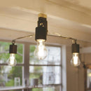 シーリングライト LED インダストリアル 3灯 おしゃれ 天井照明 器具 ワンタッチ 取り付け 簡単 シンプル 黒 ブラック グレー スリム シャープ スタイリッシュ 【納期B】【lic-ksm-0008】