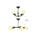 シャンデリア おしゃれ 照明 LED モダン 向き調整 調節できる アーム 上向き 下向き シンプル 黒 ブラック モダン インダストリアル 大型 led電球 シンプル 3灯 【納期B】【lic-ksm-0012】