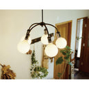 シャンデリア おしゃれ 照明 LED モダン インダストリアル 大型 led電球 シンプル 5灯 向き調整 調節できる アーム 上向き 下向き シンプル 黒 ブラック モダン 【納期B】【lic-ksm-0013】