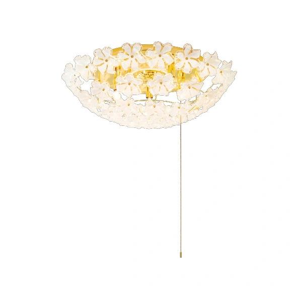 シーリングライト 花 デザイン 形 上品 ガーリー ロマンチック フェミニン 取り付け 簡単 5灯 おしゃれ 天井 照明器具 フラワー リビング 【納期B】【lic-ksm-0016】