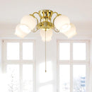 シーリングライト LED シャンデリア 5灯 おしゃれ 北欧 ヨーロピアン レトロ 黒 ブラック 金 ゴールド クラシカル アンティーク 天井照明 器具 花 鈴蘭 すずらん 【納期B】【lic-ksm-0022】