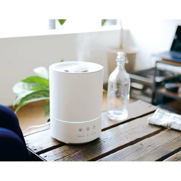 超音波加湿器 ミスト 噴射 加熱式 超音波式 加湿器 ヒーター機能 アロマオイル アロマウォーター 注入 上部給水式 給水タンク LEDライト 【納期B】【lic-ksm-0025】