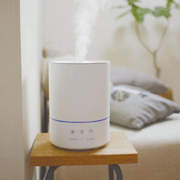 超音波加湿器 ミスト 噴射 加熱式 超音波式 加湿器 ヒーター機能 アロマオイル アロマウォーター 注入 上部給水式 給水タンク LEDライト 【納期B】【lic-ksm-0025】