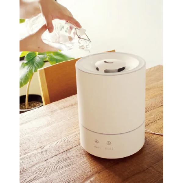 超音波加湿器 LEDライト 大容量 5畳 8畳 超音波振動 ミスト 噴射 アロマ 上部給水式 給水タンク 湿度 シンプル 白 ホワイト オフタイマー 【納期B】【lic-ksm-0028】