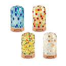 アロマディフューザー LEDライト 照明 電球 間接照明 モザイクガラス シェード 昭和 レトロ モダン おしゃれ 大正浪漫 浪漫 寝室 デスク 超音波 振動 ミスト噴射 【納期B】【lic-ksm-0033】