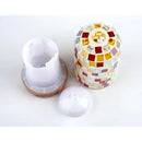 アロマディフューザー LEDライト 照明 電球 間接照明 モザイクガラス シェード 昭和 レトロ モダン おしゃれ 大正浪漫 浪漫 寝室 デスク 超音波 振動 ミスト噴射 【納期B】【lic-ksm-0033】