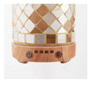 アロマディフューザー LEDライト 照明 電球 間接照明 モザイクガラス シェード 昭和 レトロ モダン おしゃれ 大正浪漫 浪漫 寝室 デスク 超音波 振動 ミスト噴射 【納期B】【lic-ksm-0033】