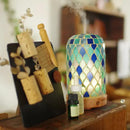 アロマディフューザー LEDライト 照明 電球 間接照明 モザイクガラス シェード 昭和 レトロ モダン おしゃれ 大正浪漫 浪漫 寝室 デスク 超音波 振動 ミスト噴射 【納期B】【lic-ksm-0033】