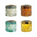 ソーラーライト 屋外 防水 庭 ガーデンライト 玄関 エントランス 階段 駐車場 地面 ガレージ ガラスタイル モザイク LED 充電池 かわいい おしゃれ レトロ 昭和 【納期B】【lic-ksm-0034】