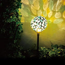 ソーラーライト 屋外 防水 庭 ガーデンライト ガーデニング 差し込み 地面 地中 モザイクガラス タイル 園芸 玄関 駐車場 ガレージ LED 充電式 モダン レトロ 【納期B】【lic-ksm-0039】