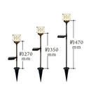 ソーラーライト 屋外 防水 庭 ガーデンライト ガーデニング 差し込み 地面 クラックガラス 園芸 玄関 駐車場 ガレージ LED 充電式 モダン レトロ 高さ調節 調整 【納期B】【lic-ksm-0040】