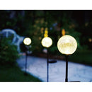 ソーラーライト 屋外 防水 庭 ガーデンライト ガーデニング 差し込み 地面 クラックガラス 園芸 玄関 駐車場 ガレージ LED 充電式 モダン レトロ 高さ調節 調整 【納期B】【lic-ksm-0040】