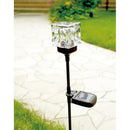 ソーラーライト 屋外 防水 庭 ガーデンライト ガーデニング 差し込み 地面 クラックガラス 園芸 玄関 駐車場 ガレージ LED 充電式 モダン レトロ 高さ調節 調整 【納期B】【lic-ksm-0040】