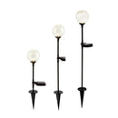 ソーラーライト 屋外 防水 庭 ガーデンライト ガーデニング 差し込み 地面 クラックガラス 園芸 玄関 駐車場 ガレージ LED 充電式 モダン レトロ 高さ調節 調整 【納期B】【lic-ksm-0040】