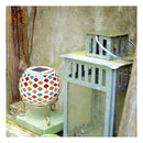 ソーラーライト 屋外 防水 庭 ガーデンライト LED 充電池 おしゃれ レトロ 昭和 玄関 階段 駐車場 地面 ガレージ ガラスタイル モザイク タイル 屋上 ベランダ 【納期B】【lic-ksm-0041】