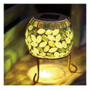 ソーラーライト 屋外 防水 庭 ガーデンライト LED 充電池 おしゃれ レトロ 昭和 玄関 階段 駐車場 地面 ガレージ ガラスタイル モザイク タイル 屋上 ベランダ 【納期B】【lic-ksm-0041】