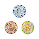 飛び石 庭 ガーデンステップ モザイクガラス モザイクタイル 飛石 踏み石 玄関アプローチ 昭和レトロ モダン 飾り 装飾 日本庭園 日本家屋 芝生 土 置き石 置石 【納期B】【lic-ksm-0046】