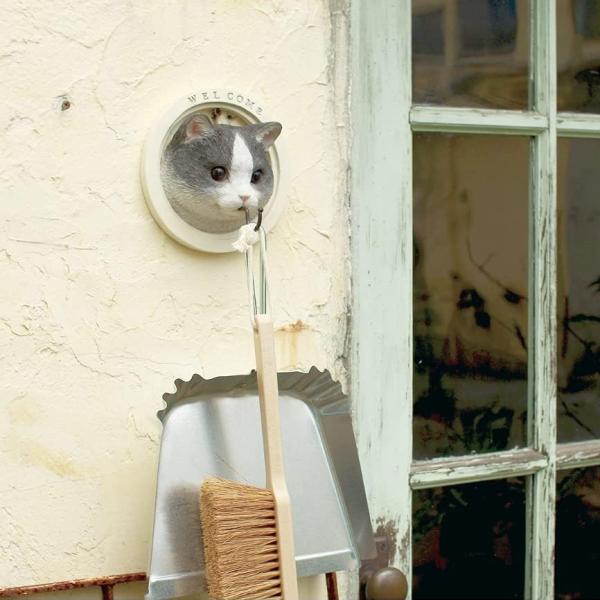 ウォールフック 猫 ネコ 犬 イヌ おしゃれ 止め金具 壁面 かわいい 屋外 屋内 庭 ガーデニング 玄関 インテリア リビング ハチワレ トイプードル チワワ 柴犬 【納期B】【lic-ksm-0048】