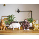 貯金箱 子供 おしゃれ 面白い 北欧 インテリア 木彫り風 うさぎ 兎 クマ 熊 ゴリラ ブタ 豚 アニマル 動物 かわいい 置き物 オブジェ 7万円 9万円 10万円 貯まる 【納期B】【lic-ksm-0055】