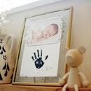 フォトフレーム 写真立て 赤ちゃん 手形 足形 ベビー 新生児 記念 思い出 卓上 壁掛け 写真フレーム 額縁 ポスターフレーム ガラス クリア インクパッド付き 【納期B】【lic-ksm-0057】