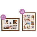 フォトフレーム 壁掛け 卓上 おしゃれ 縦 横 茶色 白 ホワイト 窓寸 6窓 12窓 正方形 インスタ風 シンプル インテリア 玄関 リビング ダイニング 寝室 子供部屋 【納期B】【lic-ksm-0058】