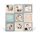 フォトフレーム 壁掛け 卓上 おしゃれ SNS風 正方形 スクエア インスタ 9連 枠 シンプル モノトーン インテリア 写真フレーム 額縁 折畳み 【納期B】【lic-ksm-0062】