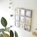 フォトフレーム 壁掛け 卓上 おしゃれ SNS風 正方形 スクエア インスタ 9連 枠 シンプル モノトーン インテリア 写真フレーム 額縁 折畳み 【納期B】【lic-ksm-0062】