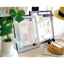 フォトフレーム 壁掛け 卓上 おしゃれ 茶 ブラウン グレー 正方形 約30×30cm アートフレーム ガラス 写真フレーム 額縁 ポスターフレーム シンプル インテリア 【納期B】【lic-ksm-0071】