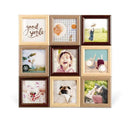 フォトフレーム 壁掛け 卓上 おしゃれ SNS 9連 シンプル ウッド調 木製風 モダン アート インテリア 写真フレーム 額縁 真四角 スクエア 【納期B】【lic-ksm-0075】