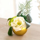 供花 造花 アレンジメント お供え 献花 仏花 消臭 抗菌 お悔やみ 法事 祭壇 四十九日 ペット 犬 猫 ネコ 菊 カーネーション 桔梗 鉢付き おしゃれ コンパクト 【納期B】【lic-ksm-0078】