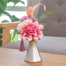 供花 造花 アレンジメント お供え 献花 仏花 お悔やみ花 枯れない 法事 仏具 仏壇 法要 枕花 盆 命日 お彼岸 喪中 一周忌 ペット 犬 猫 ネコ 菊 鉢付き 手元供養 【納期B】【lic-ksm-0080】