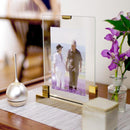 写真立て 遺影 仏壇用 フォトフレーム 仏具 遺影 写真たて おしゃれ お供え お悔み 法事 法要 命日 お彼岸 四十九日 喪中 一周忌 ペット 犬 猫 納骨堂 金 銀 【納期B】【lic-ksm-0084】