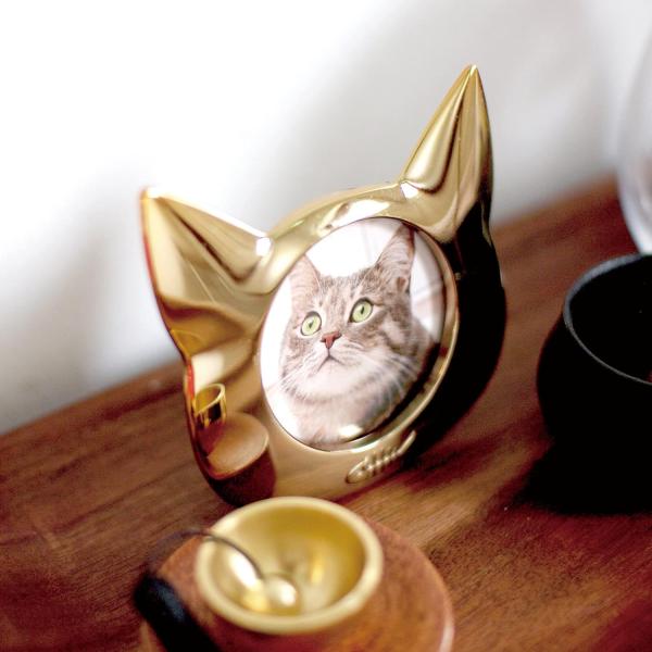写真立て 猫用 ネコ 犬用 イヌ ペット 遺影 フォトフレーム 仏壇 メモリアル ガラス 小さい 小型 仏具 遺影 おしゃれ モダン お供え お悔み コンパクト 手元供養 【納期B】【lic-ksm-0085】