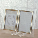 写真立て 縦向き ポスト判 サイズ 2枚用 フォトフレーム ガラスフレーム ゴージャス インテリア おしゃれ 北欧 【納期B】【lic-ksm-kg-9653】