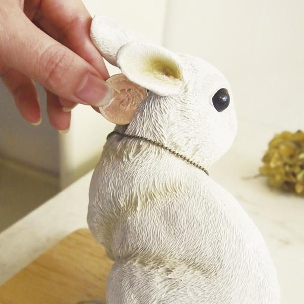 貯金箱 うさぎ ウサギ 動物 インテリア 置き物 おしゃれ 【納期B】【lic-ksm-kh-60965】