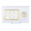 写真立て 横向き L判 サイズ フォトフレーム ガラス 時計付き リビング 玄関 おしゃれ インテリア 【納期B】【lic-ksm-khg-9677】