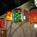 ガーデンライト モザイクタイル ガラス 瓶 ソーラー LED おしゃれ 照明 庭 ガーデニング 置き型 吊り下げ 【納期B】【lic-ksm-kl-10352】